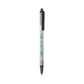 Bic ReVolution Ballpoint Pen, Retractable, Medium 1 mm, Black Ink/Semi-Clear Barrel, PK48, 48PK CSEM48BK